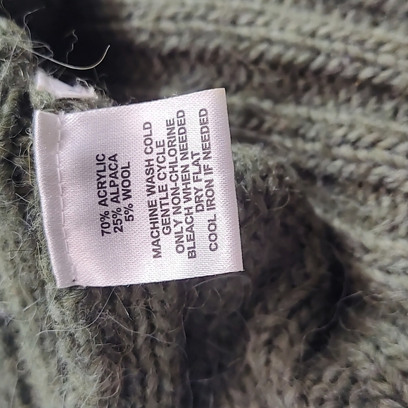 Loft women's sweater wool blend olive green Size:S - Picture 5 of 5